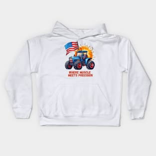 Where Muscle Meets Precision Kids Hoodie